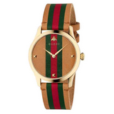 Gucci Unisex Swiss Made Quartz Leather Strap Multi Dial 38mm Watch YA1264077