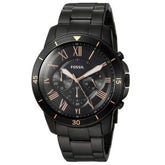Fossil Men’s Chronograph Quartz Black Stainless Steel Black Dial 44mm Watch FS5374