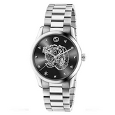 Gucci Women’s Swiss Made Quartz Stainless Steel Black Dial 38mm Watch YA1264125