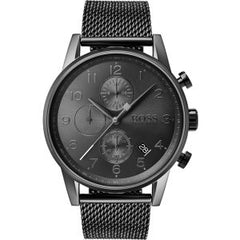 Hugo Boss Men’s Chronograph Quartz Stainless Steel Grey Dial 44mm Watch 1513674