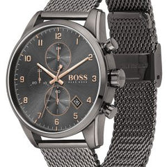 Hugo Boss Men’s Quartz Stainless Steel Gray Dial 44mm Watch 1513837