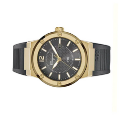 Ferragamo Men’s Swiss Made Quartz Grey Silicone Strap Grey Dial 44mm Watch SFHY01621