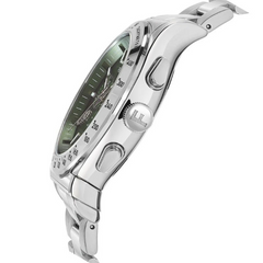 Ferragamo Men’s Swiss Made Quartz Silver Stainless Steel Green Dial 42mm Watch SFKZ00423