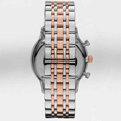 Emporio Armani Men’s Chronograph Quartz Stainless Steel White Dial 43mm Watch AR0399