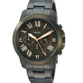 Fossil Men’s Quartz Black Stainless Steel Dark Brown Dial 44mm Watch FS5375