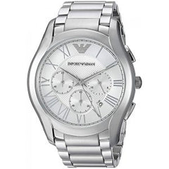 Emporio Armani Men’s Quartz Analog Stainless Steel Silver Dial 45mm Watch AR11081