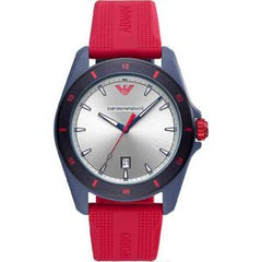 Emporio Armani Men’s Quartz Silicone Strap Red Dial 44mm Watch AR11219