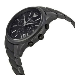 Emporio Armani Men’s Chronograph Quartz Stainless Steel Black Dial 43mm Watch AR1452