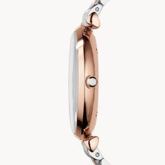 Emporio Armani Men’s Quartz Two Tone Stainless Steel Silver Dial 40mm Watch AR1677