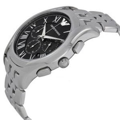 Emporio Armani Men’s Chronograph Stainless Steel Black Dial 44mm Watch AR1786