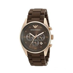 Emporio Armani Men’s Quartz Stainless Steel Brown Dial 43mm Watch AR5890