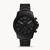 Fossil Men’s Chronograph Quartz Black Stainless Steel Black Dial 46mm Watch FS5603