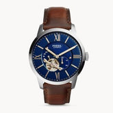 Fossil Men’s Automatic Leather Strap Blue Dial 44mm Watch ME3110