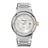 Ferragamo Men’s Swiss Made Quartz Silver Stainless Steel Silver Dial 44mm Watch SFHY02922