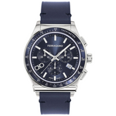 Ferragamo Men’s Swiss Made Quartz Blue Leather Strap Blue Dial 42mm Watch SFKZ00223