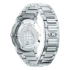 Ferragamo Men’s Swiss Made Quartz Silver Stainless Steel Blue Dial 41mm Watch SFHP006-20