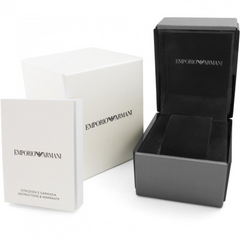 Emporio Armani Men’s Quartz Stainless Steel Black Dial 43mm Watch AR11349