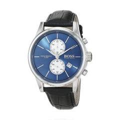 Hugo Boss Men’s Chronograph Leather Strap Blue Dial 41mm Watch 1513283