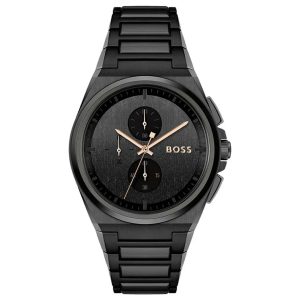Hugo Boss Men’s Quartz Black Stainless Steel Black Dial 44mm Watch 1514068