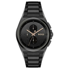 Hugo Boss Men’s Quartz Black Stainless Steel Black Dial 44mm Watch 1514068