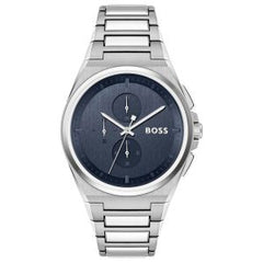 Hugo Boss Men’s Quartz Silver Stainless Steel Blue Dial 44mm Watch 1514048