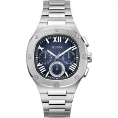 Guess Men’s Quartz Silver Stainless Steel Blue Dial 42mm Watch GW0572G1