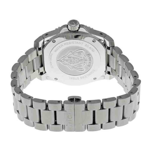 Gucci Men’s Swiss Made Quartz Stainless Steel Black Dial 40mm Watch YA136301