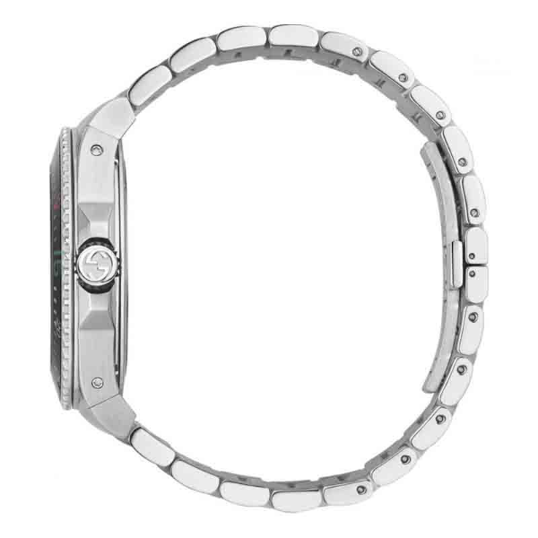 Gucci Men’s Swiss Made Quartz Stainless Steel Black Dial 45mm Watch YA136218