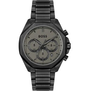 Hugo Boss Men’s Quartz Black Stainless Steel Grey Dial 42mm Watch 1514016
