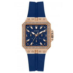 Guess Women’s Quartz Blue Silicone Strap Blue Dial 34mm Watch GW0618L2