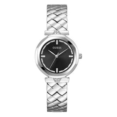 Guess Women’s Quartz Silver Stainless Steel Black Dial 34mm Watch GW0613L1