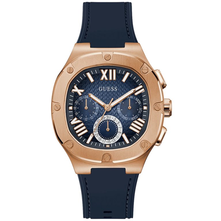 Guess Men’s Quartz Blue Silicone Strap Blue Dial 42mm Watch GW0571G2