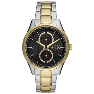 Armani Exchange Men’s Quartz Two Tone Stainless Steel Black Dial 42mm Watch AX1865