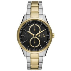 Armani Exchange Men’s Quartz Two Tone Stainless Steel Black Dial 42mm Watch AX1865