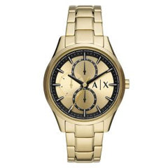 Armani Exchange Men’s Quartz Gold Stainless Steel Gold Dial 42mm Watch AX1866