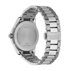 Gucci Men’s Swiss Made Quartz Stainless Steel Black Dial 38mm Watch YA126460