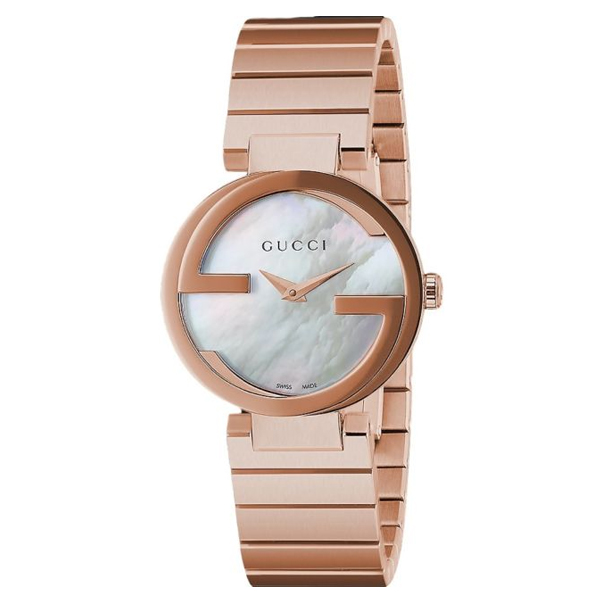 Gucci Women’s Swiss Made Quartz Stainless Steel Mother of pearl Dial 29mm Watch YA133515