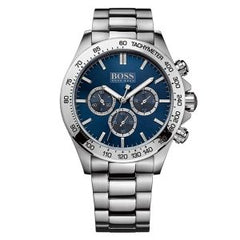 Hugo Boss Men’s Chronograph Quartz Stainless Steel Blue Dial 44mm Watch 1512963