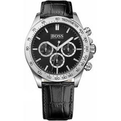 Hugo Boss Men’s Chronograph Quartz Black Leather Watch 1513178