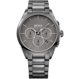 Hugo Boss Men’s Chronograph Quartz Stainless Steel Grey Dial 44mm Watch 1513364