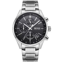Hugo Boss Men’s Chronograph Quartz Stainless Steel Black Dial 44mm Watch 1513477