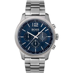 Hugo Boss Men’s Chronograph Quartz Stainless Steel Blue Dial 44mm Watch 1513527