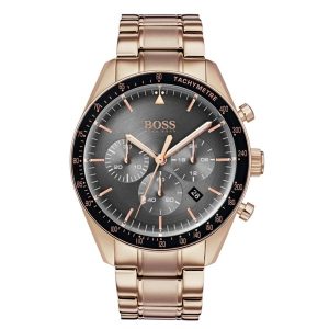 Hugo Boss Men’s Chronograph Quartz Stainless Steel Grey Dial 44mm Watch 1513632