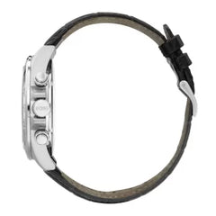 Hugo Boss Men’s Chronograph Leather Strap Black Dial 45mm Watch 1513752