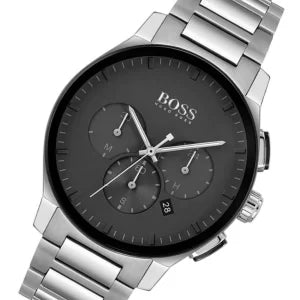 Hugo Boss Men’s Chronograph Quartz Stainless Steel Black Dial 44mm Watch 1513762
