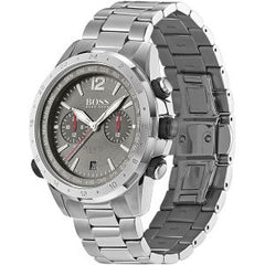 Hugo Boss Men’s Quartz Silver Stainless Steel Grey Dial 45mm Watch 1513774