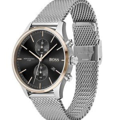 Hugo Boss Men’s Chronograph Quartz Stainless Steel Black Dial 42mm Watch 1513805