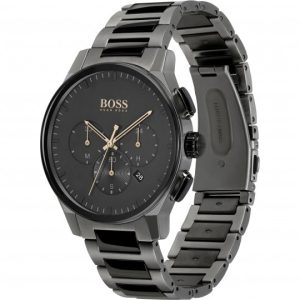 Hugo Boss Men’s Chronograph Quartz Stainless Steel Black Dial 43mm Watch 1513814
