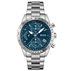 Hugo Boss Men’s Quartz Stainless Steel Blue Dial 44mm Watch 1513850