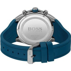 Hugo Boss Men’s Quartz Silicone Strap Blue Dial 46mm Watch 1513856